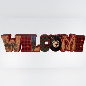 Resin Welcome Sign 13 3/4” X 3 1/8” Tall X 1 1/4” Wall‎ Hanging